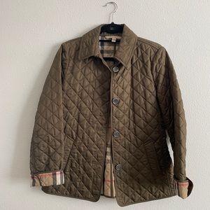 Burberry Quilted Jacket, Olive Green